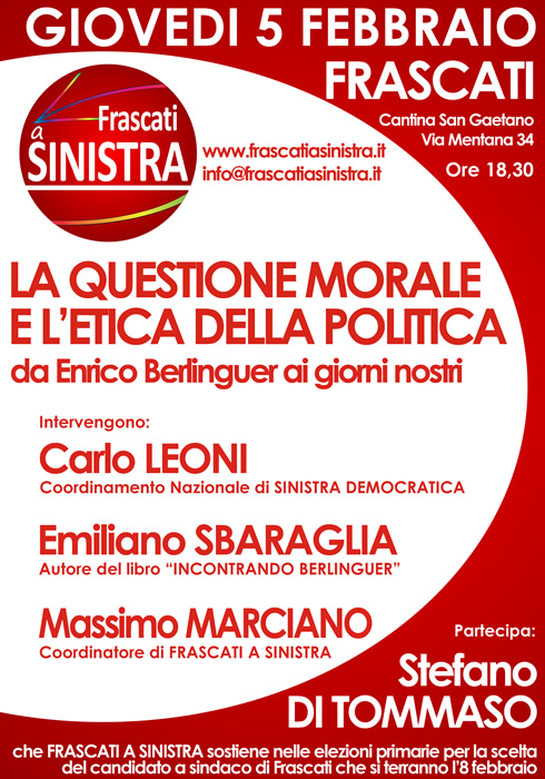 La questione morale e l'etica della politica